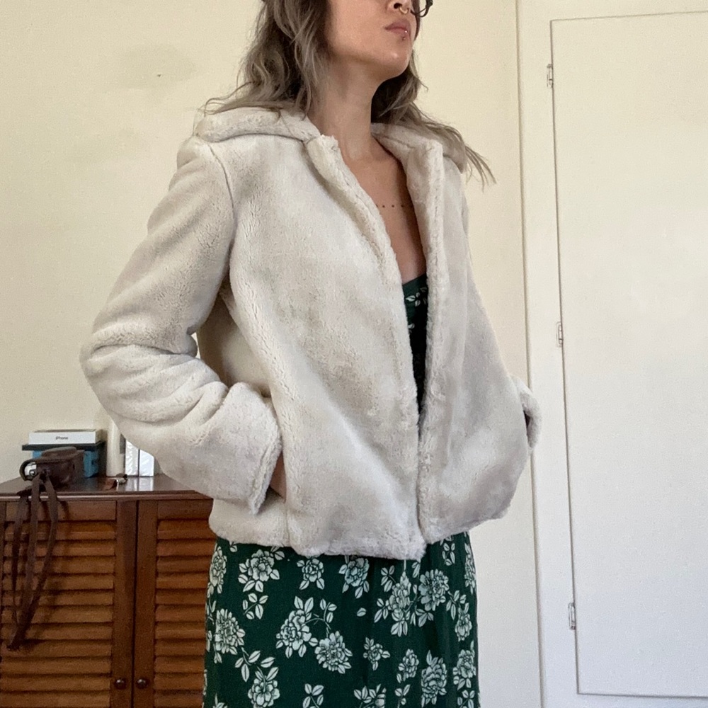 Theory faux fur jacket